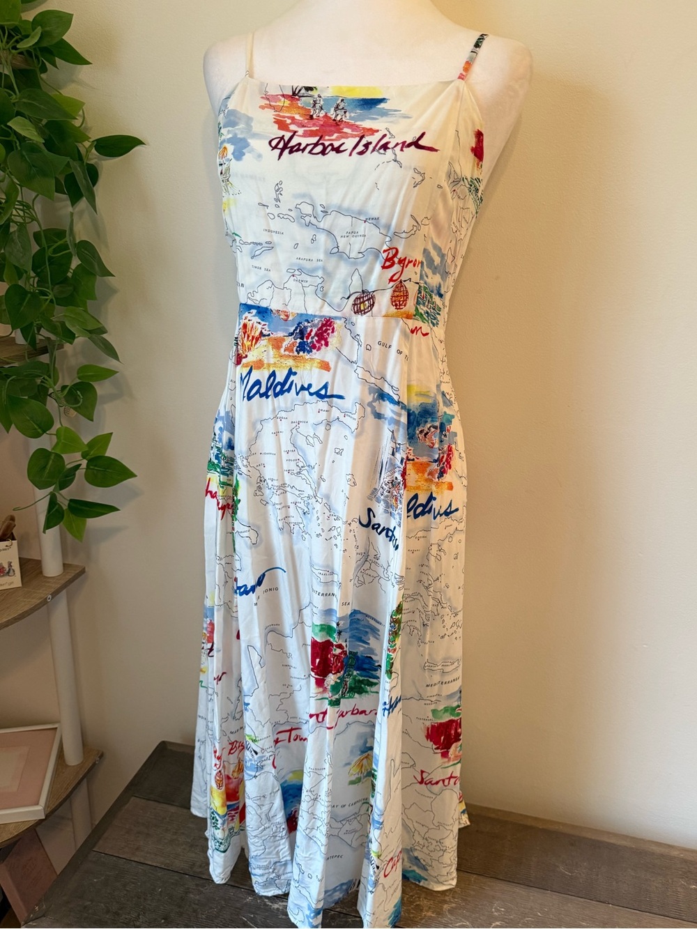 Gap Tropical Map Print Dress - Picture 3 of 6